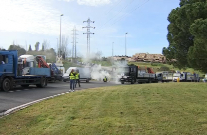 Protesta de agricultores y ganaderos en Cáceres