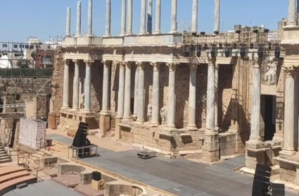 Escenario actual del Teatro Clásico de Mérida